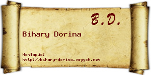 Bihary Dorina névjegykártya