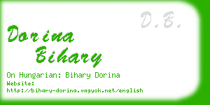 dorina bihary business card